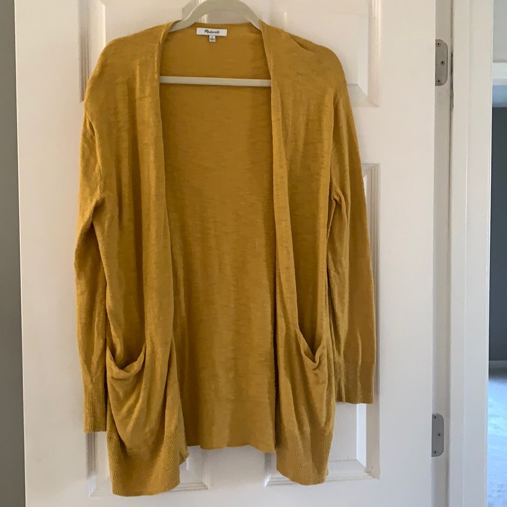 Madewell Summer Ryder Cardigan - Mustard Yellow